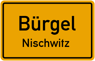 Straßenverzeichnis Bürgel Nischwitz
