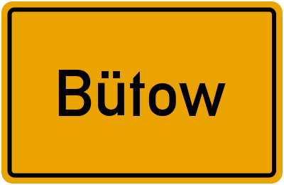 Ortsschild von Bütow in Mecklenburg-Vorpommern