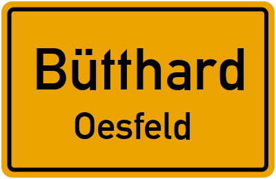 Straßenverzeichnis Bütthard Oesfeld