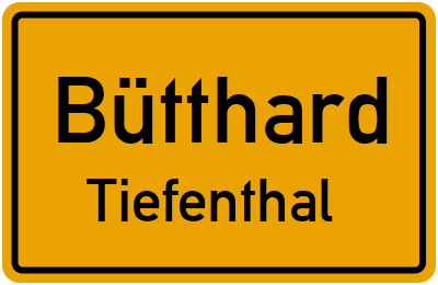 Ortsschild Bütthard Tiefenthal