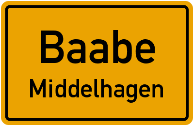 Straßenverzeichnis Baabe Middelhagen