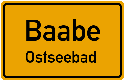 Straßenverzeichnis Baabe Ostseebad