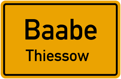 Straßenverzeichnis Baabe Thiessow