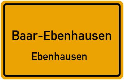 Ortsschild Baar-Ebenhausen Ebenhausen