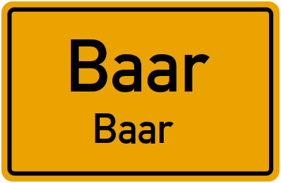 Straßenverzeichnis Baar Baar