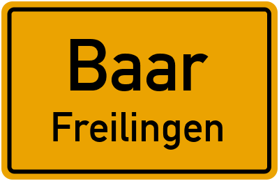 Straßenverzeichnis Baar Freilingen