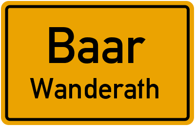Straßenverzeichnis Baar Wanderath