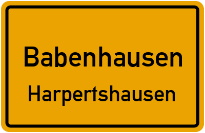 Straßenverzeichnis Babenhausen Harpertshausen