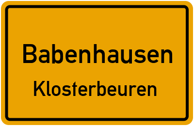 Straßenverzeichnis Babenhausen Klosterbeuren