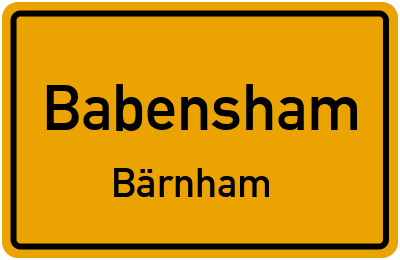 Ortsschild Babensham Bärnham