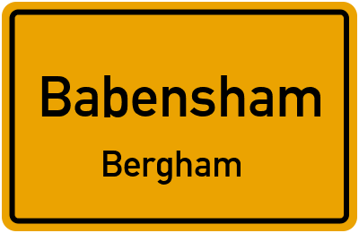 Ortsschild Babensham Bergham