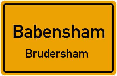 Ortsschild Babensham Brudersham