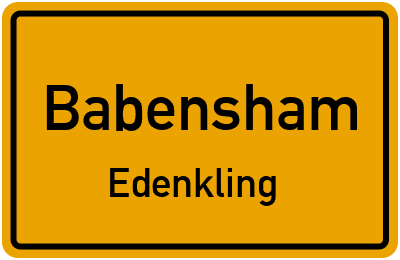 Ortsschild Babensham Edenkling