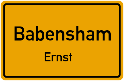 Straßenverzeichnis Babensham Ernst