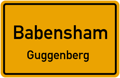 Ortsschild Babensham Guggenberg