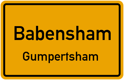 Ortsschild Babensham Gumpertsham