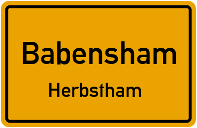 Ortsschild Babensham Herbstham