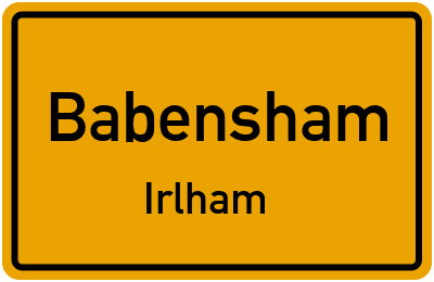 Ortsschild Babensham Irlham