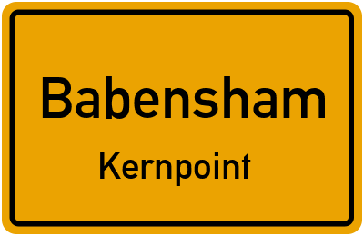 Ortsschild Babensham Kernpoint