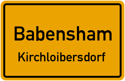 Ortsschild Babensham Kirchloibersdorf