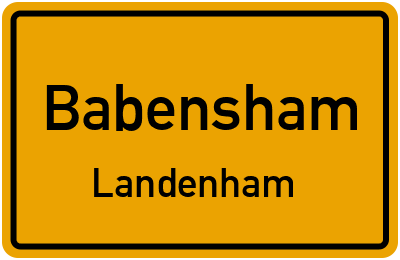 Ortsschild Babensham Landenham