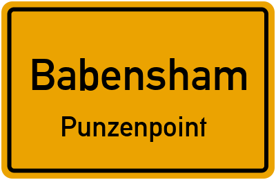 Ortsschild Babensham Punzenpoint