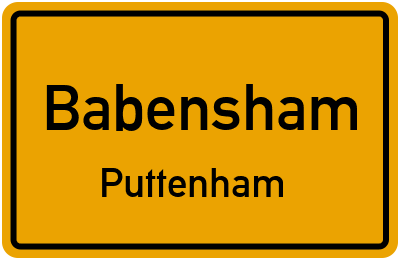 Ortsschild Babensham Puttenham