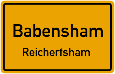 Ortsschild Babensham Reichertsham