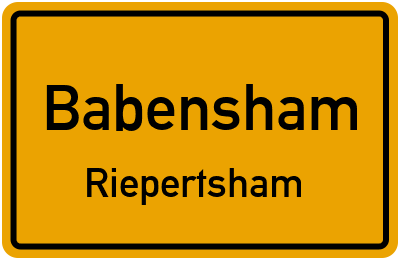 Ortsschild Babensham Riepertsham