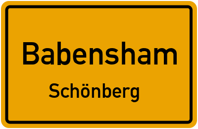 Ortsschild Babensham Schönberg