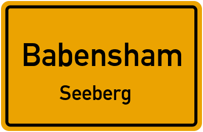 Ortsschild Babensham Seeberg
