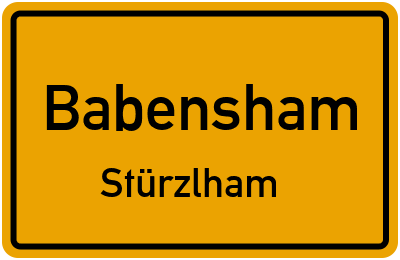Ortsschild Babensham Stürzlham