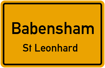 Ortsschild Babensham St Leonhard
