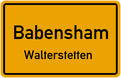 Straßenverzeichnis Babensham Walterstetten