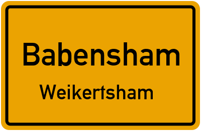 Ortsschild Babensham Weikertsham
