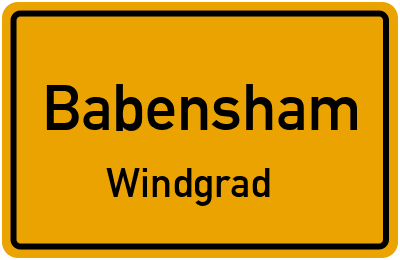 Ortsschild Babensham Windgrad