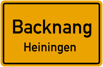 Straßenverzeichnis Backnang Heiningen