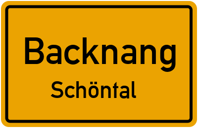Straßenverzeichnis Backnang Schöntal