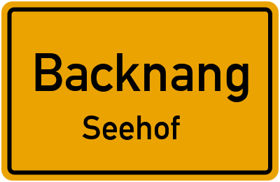 Straßenverzeichnis Backnang Seehof