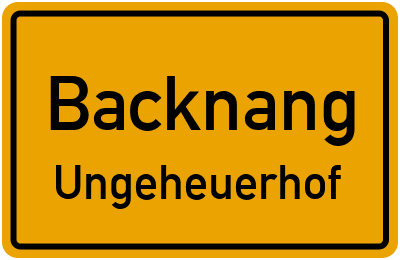 Straßenverzeichnis Backnang Ungeheuerhof