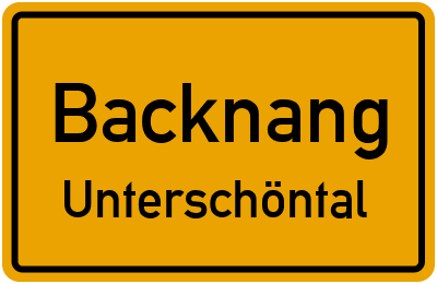 Straßenverzeichnis Backnang Unterschöntal