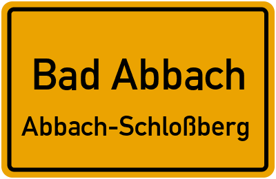Straßenverzeichnis Bad Abbach Abbach-Schloßberg