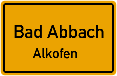 Ortsschild Bad Abbach Alkofen