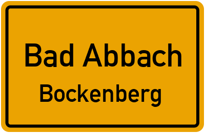 Ortsschild Bad Abbach Bockenberg