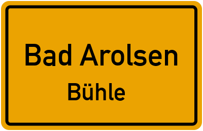 Straßenverzeichnis Bad Arolsen Bühle