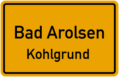 Ortsschild Bad Arolsen Kohlgrund