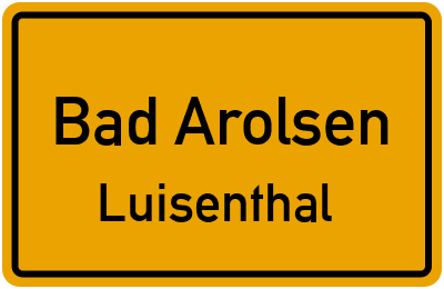 Straßenverzeichnis Bad Arolsen Luisenthal
