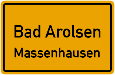 Ortsschild Bad Arolsen Massenhausen