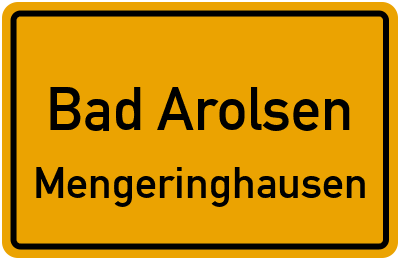 Ortsschild Bad Arolsen Mengeringhausen