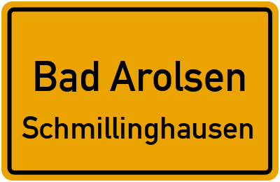 Ortsschild Bad Arolsen Schmillinghausen